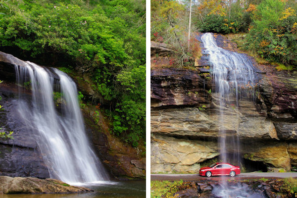 Waterfalls near Highlands and Cashiers, NC