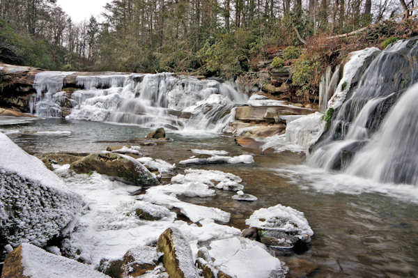 Frozen Mill Shoals Falls