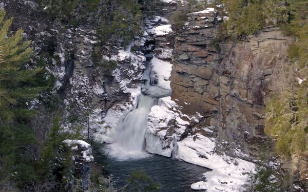 Linville Falls with Snow