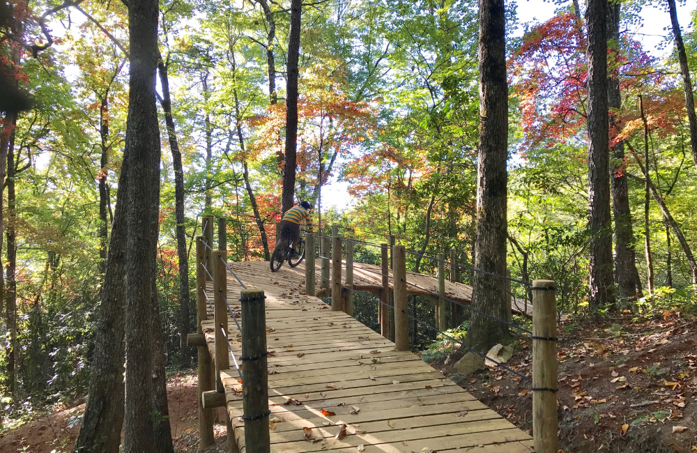 Biking trails in Bryson City 