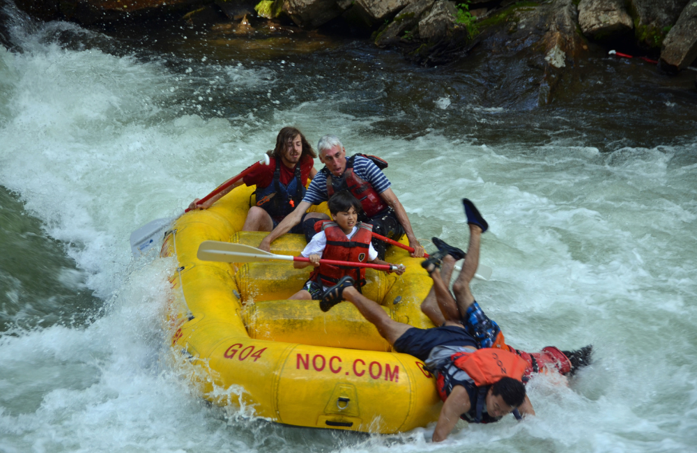 Bouncing out of the raft on the Nantahala