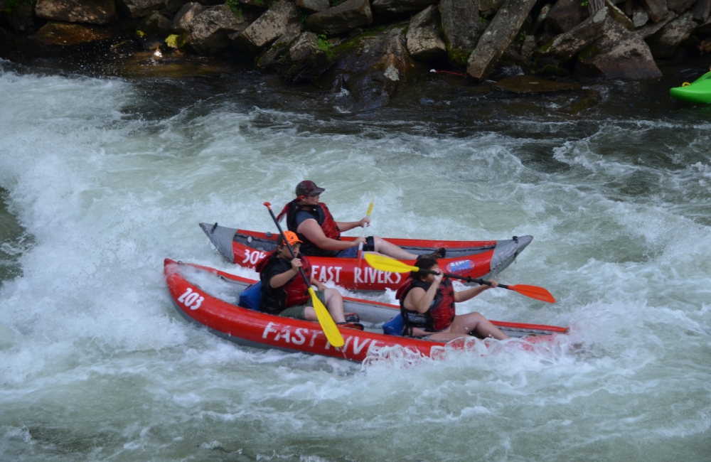 Nantahala River Rafting in duckies