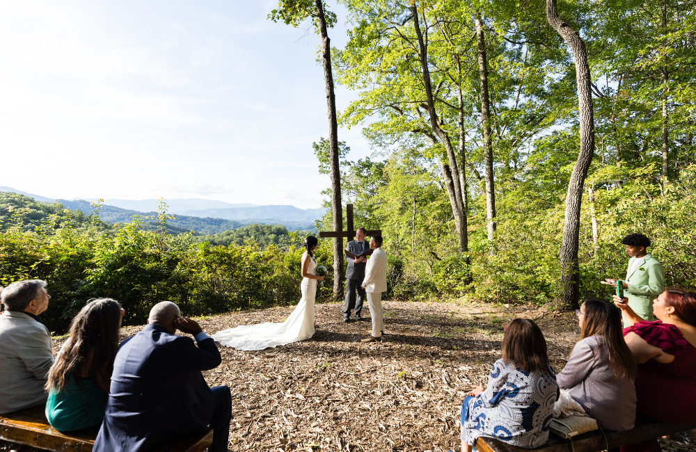 Ceremony at Outland Great Smoky Mountains Chalet & Suites