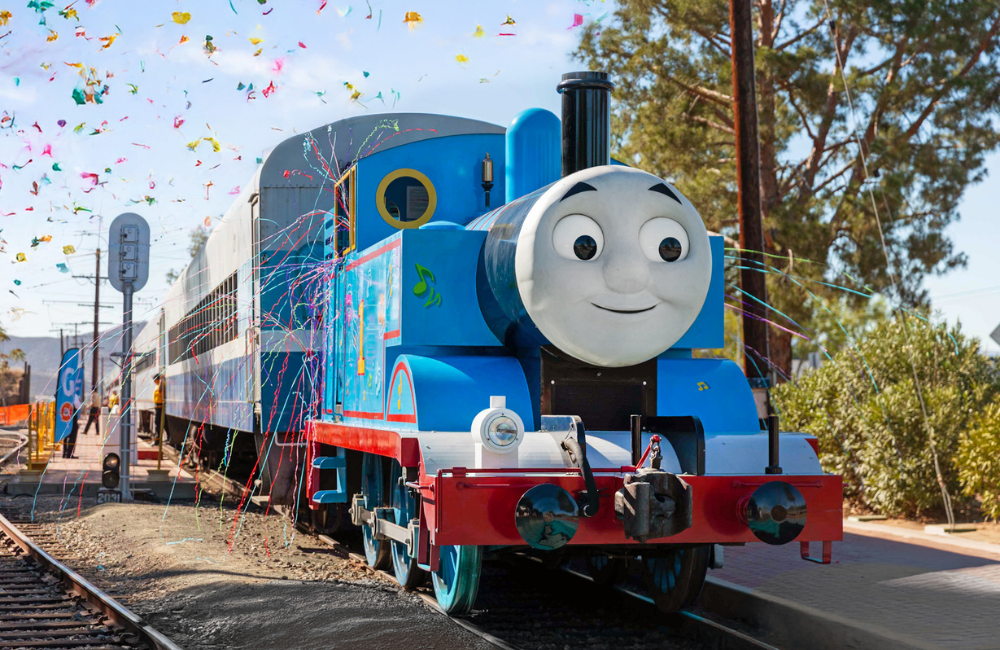 Thomas the blue tank engine in Whittier NC
