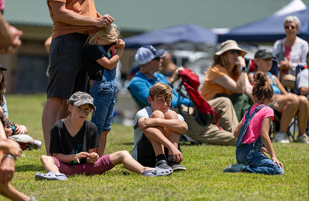 kids attending Flame Azalea Festival