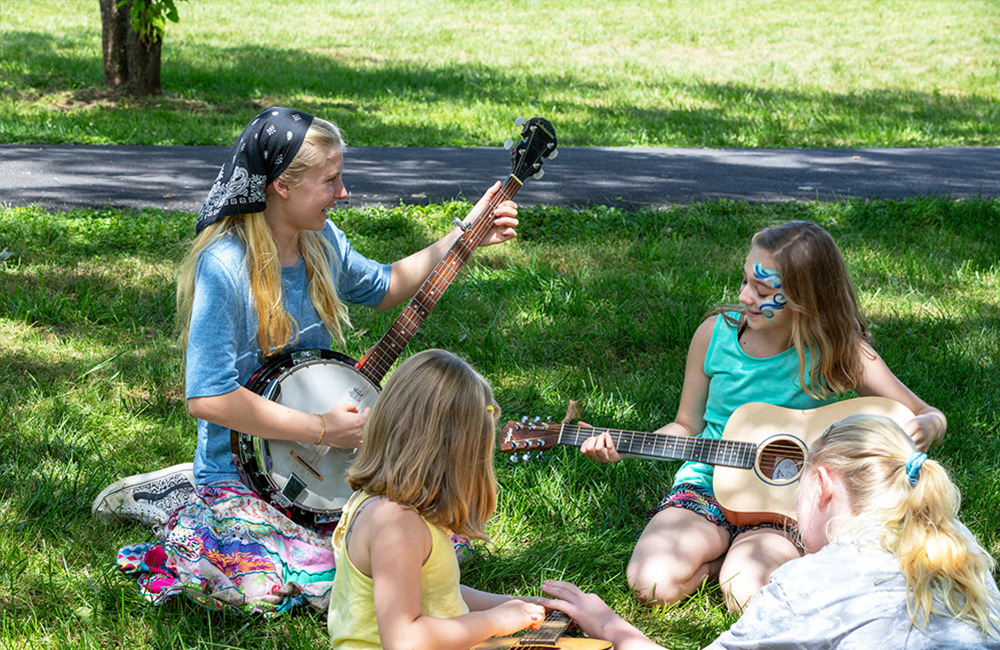 kids jam tent at Flame Azalea Festival