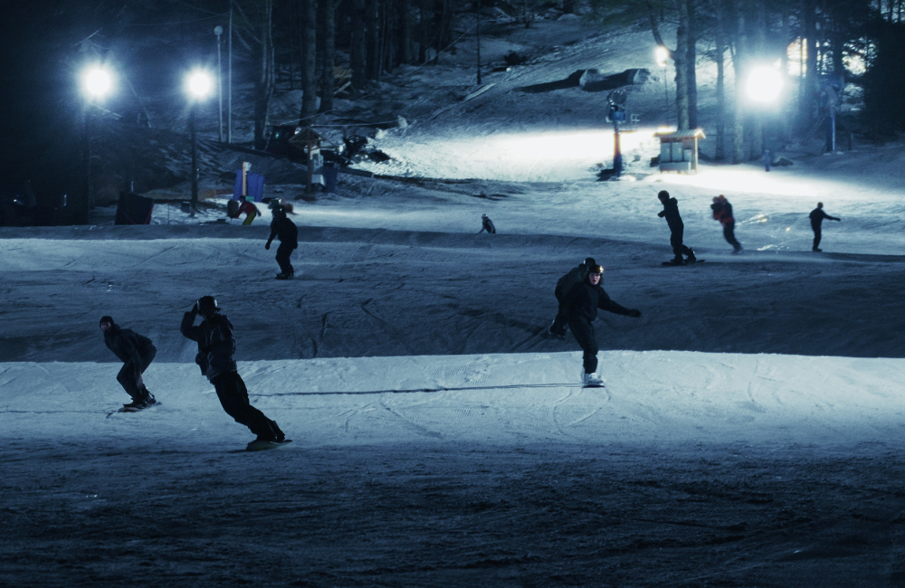 Night skiing