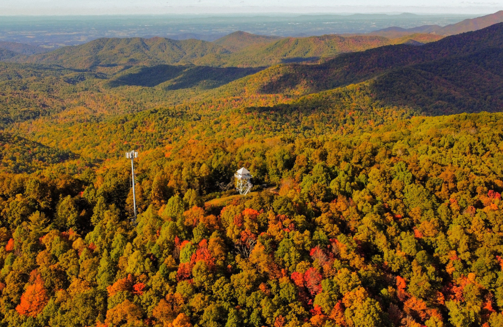 Fall views from Rich Mountain Lookout Fire Tower