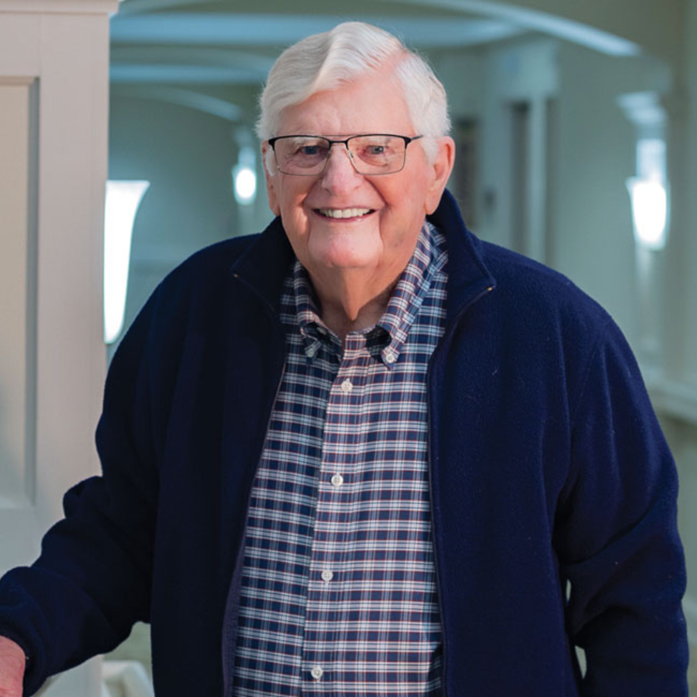 Senior man smiling