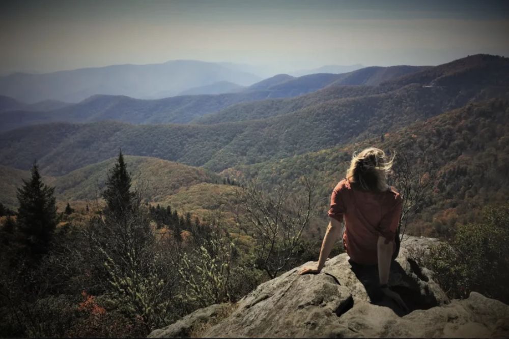 Mountain Top View during hiking tour