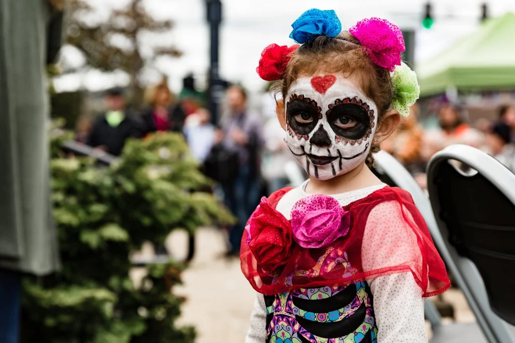 Child dressed for Halloweenfest in Downtown Brevard