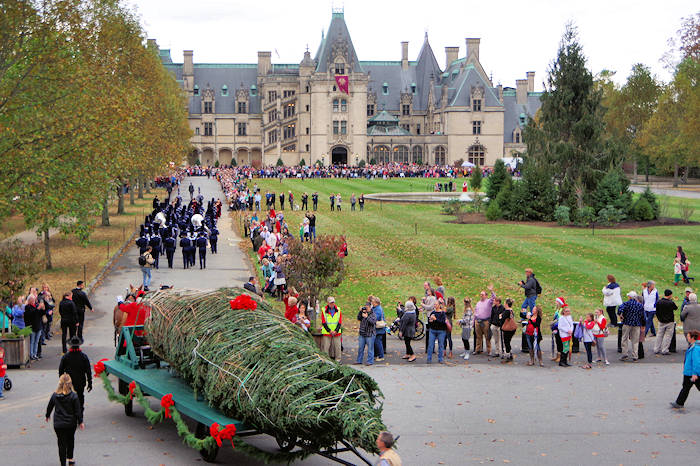 Biltmore House Christmas Tree Raising