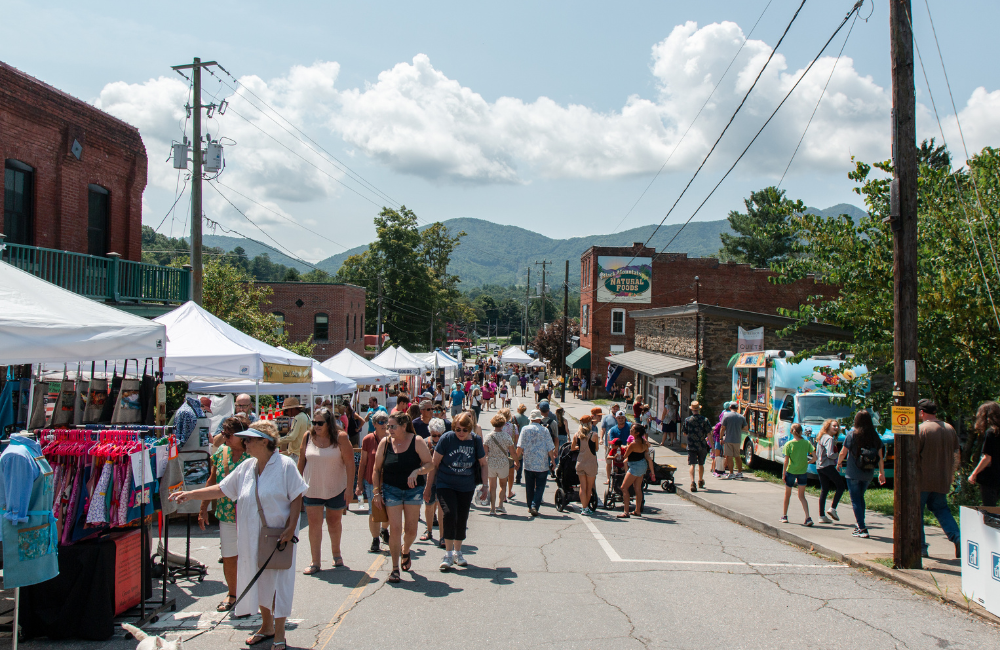 street scene at Sourwood Festival, Black Mountain