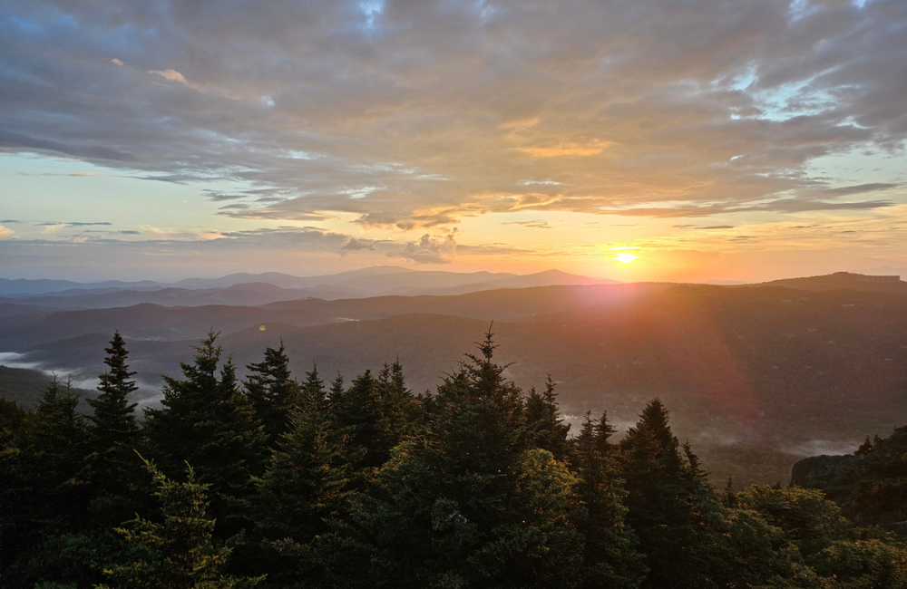 sunset at Grandfather by Night: Twilight Hike, July 31