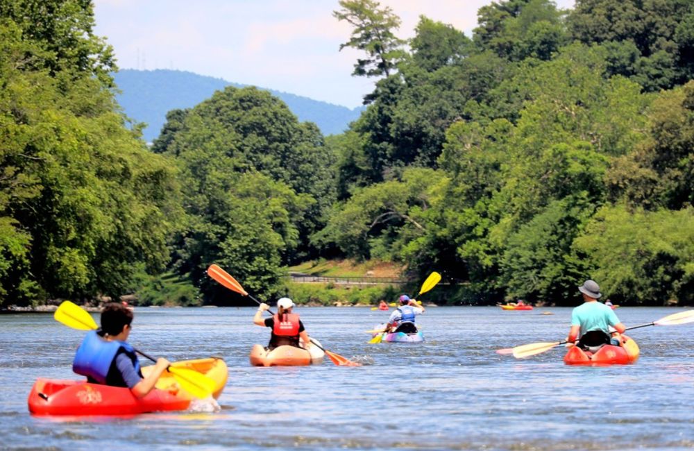 Kayaking near Biltmore in Asheville
