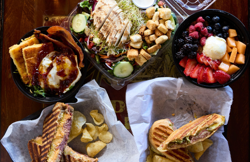 Ice cream, fruit, salads, and sandwiches sold at The High Test Deli in Bryson City