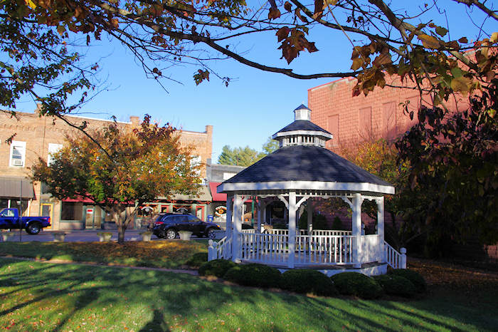 Gazebo in downtown Mars Hill NC