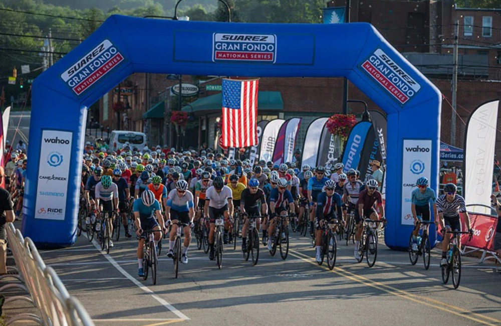 Finish line of a bike race