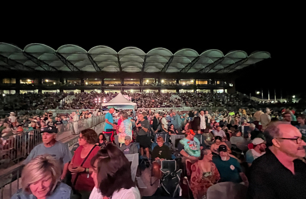 People enjoying the Earl Scruggs Festival in Mill Spring NC