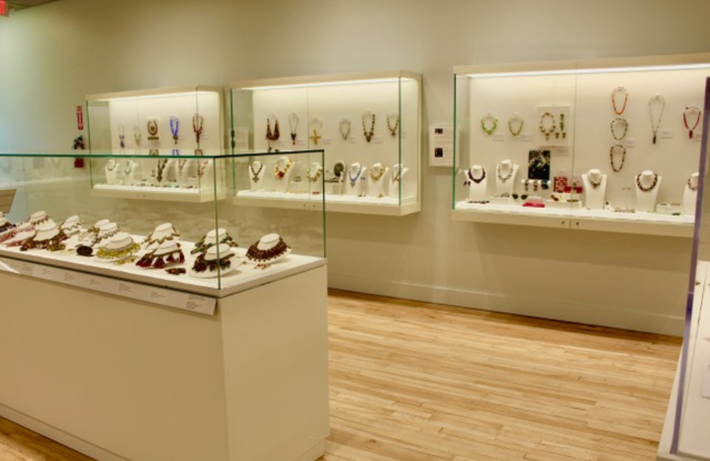 large collection at the Museum of Costume Jewelry Asheville