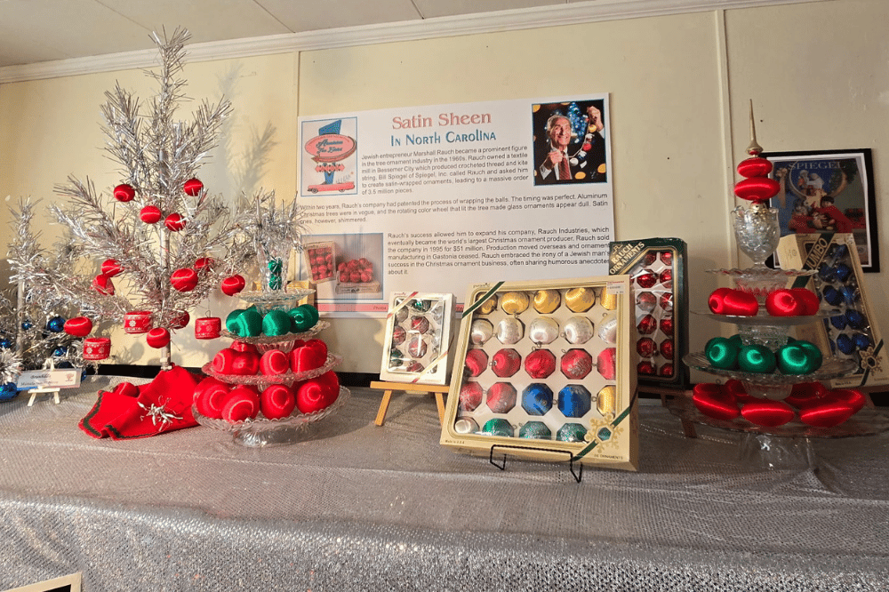 collection of bright christmas ornaments