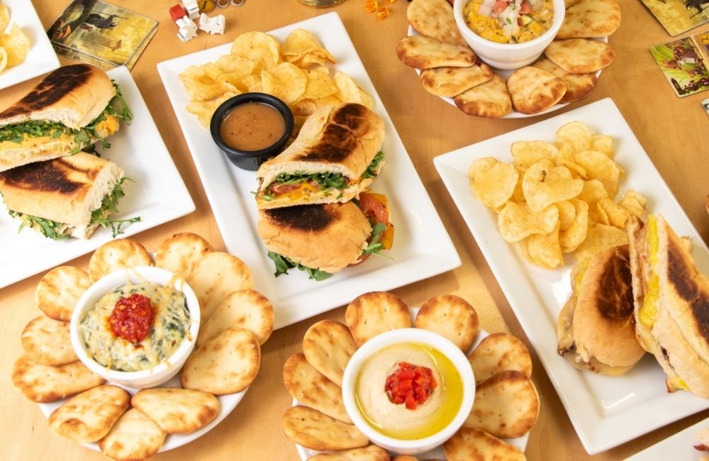 Delicious snacks will keep you fueled at Well Played Board Game Cafe.