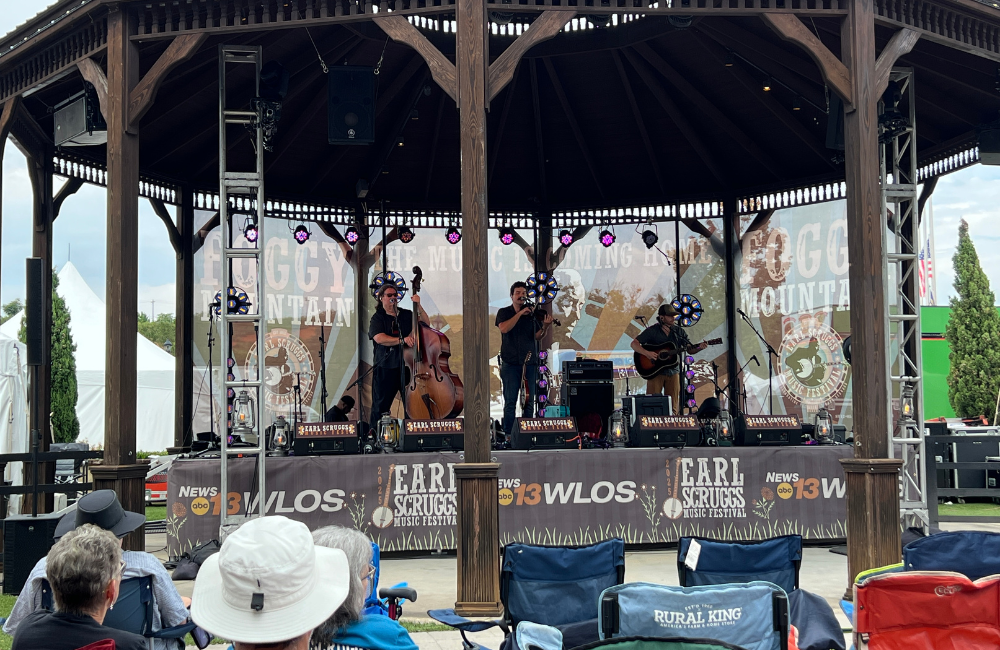 Gazebo stage at Earl Scruggs Festival