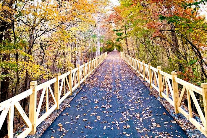 Thermal Belt Rail Trail in fall 