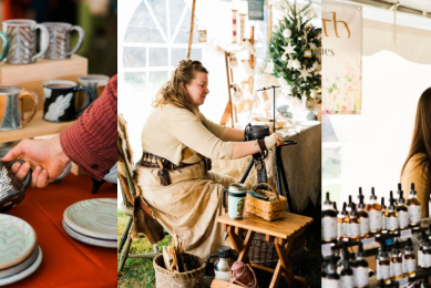 images of artisans at Marshall Handmade Market