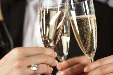 Champagne Toast at Omni Grove Park Hotel Blue Ridge Buffet for New Year's Eve