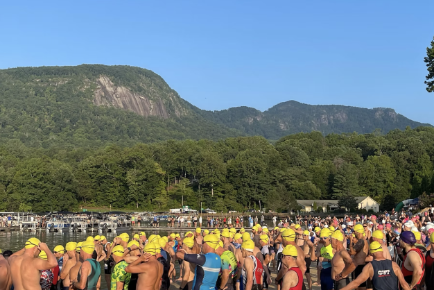 Lake Lure Olympiad competitors gather Lake Lure Olympiad competitors gather