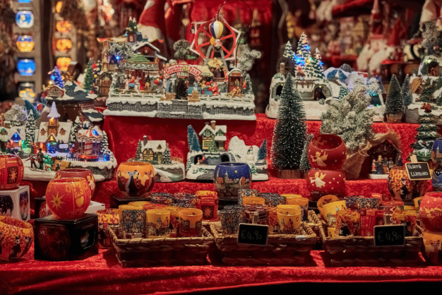 5th Annual Christkindlmarkt, Tryon Christmas treats and goods arranged on a table