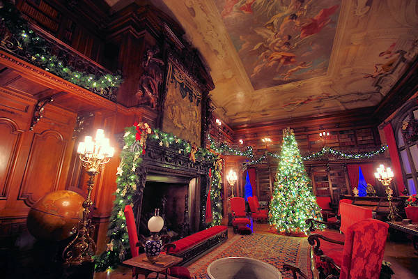 Biltmore House Christmas Library