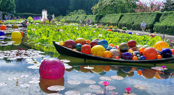 Chihuly Boat Biltmore Gardens