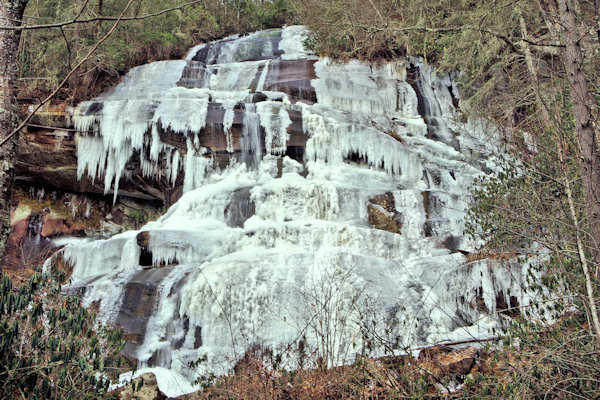 Frozen Daniel Ridge Falls
