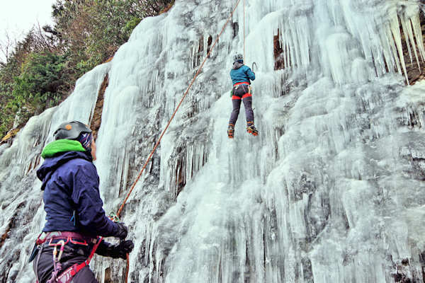 Ice Climbing NC Mountains