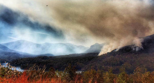 Lake Lure Forest Fire