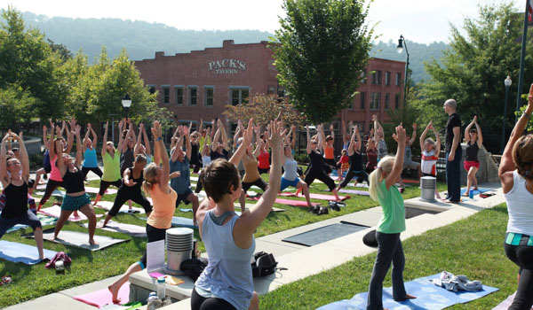 Yoga Pack Square Park Asheville